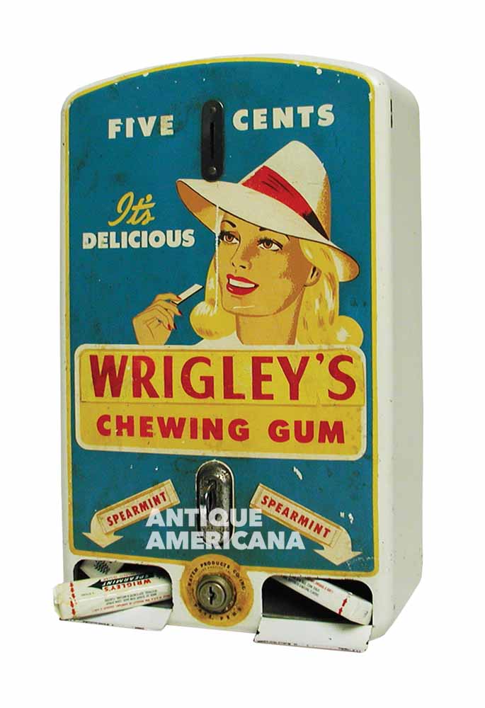 Wrigleys Gum Vending Machine - Antique Americana